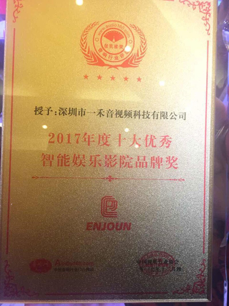2017年度十大優(yōu)秀智能娛樂影院品牌